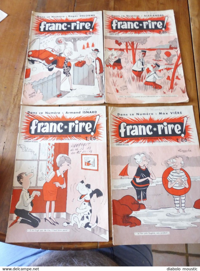 édition 1968  Lot De 4 Revues FRANC-RIRE - Humour