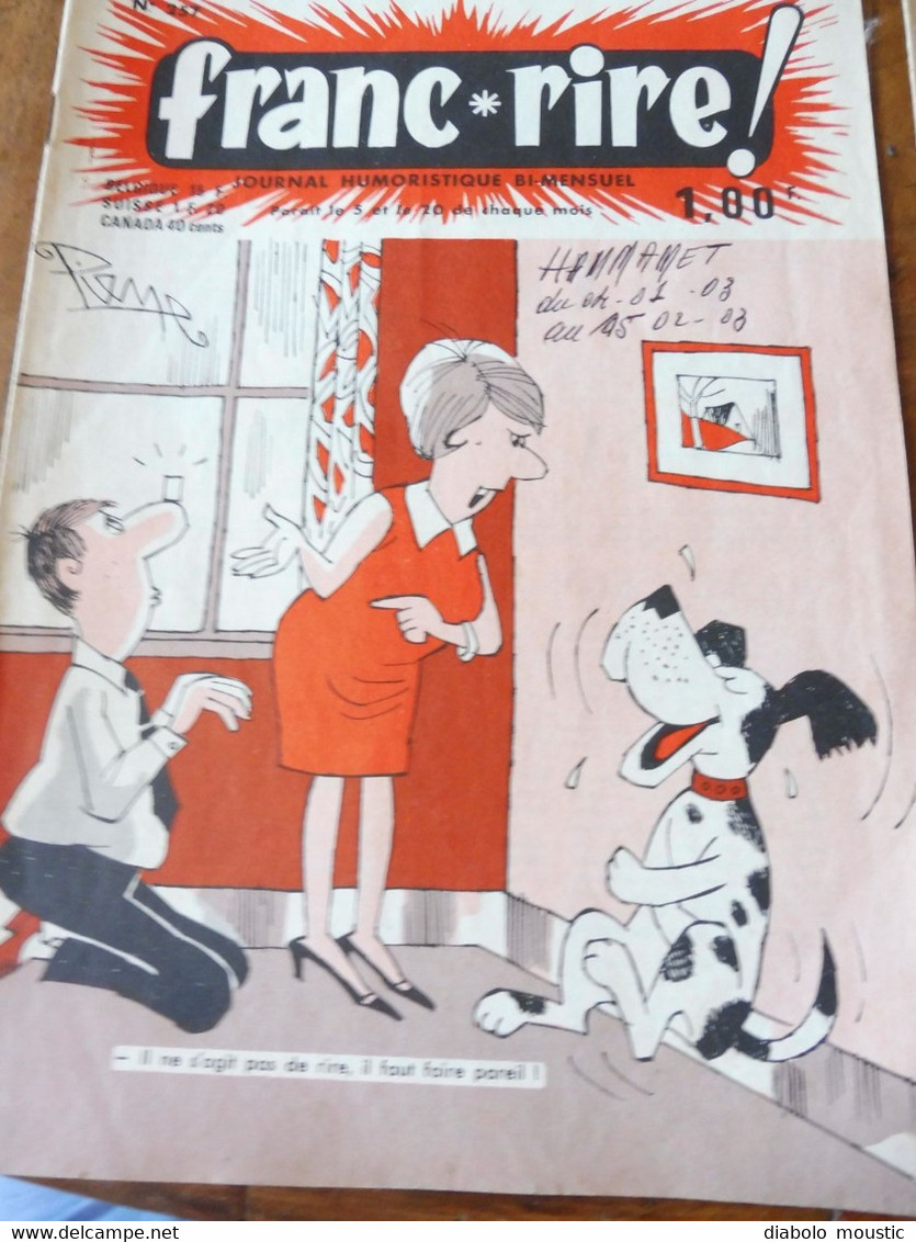 édition 1968  Lot De 4 Revues FRANC-RIRE - Humour