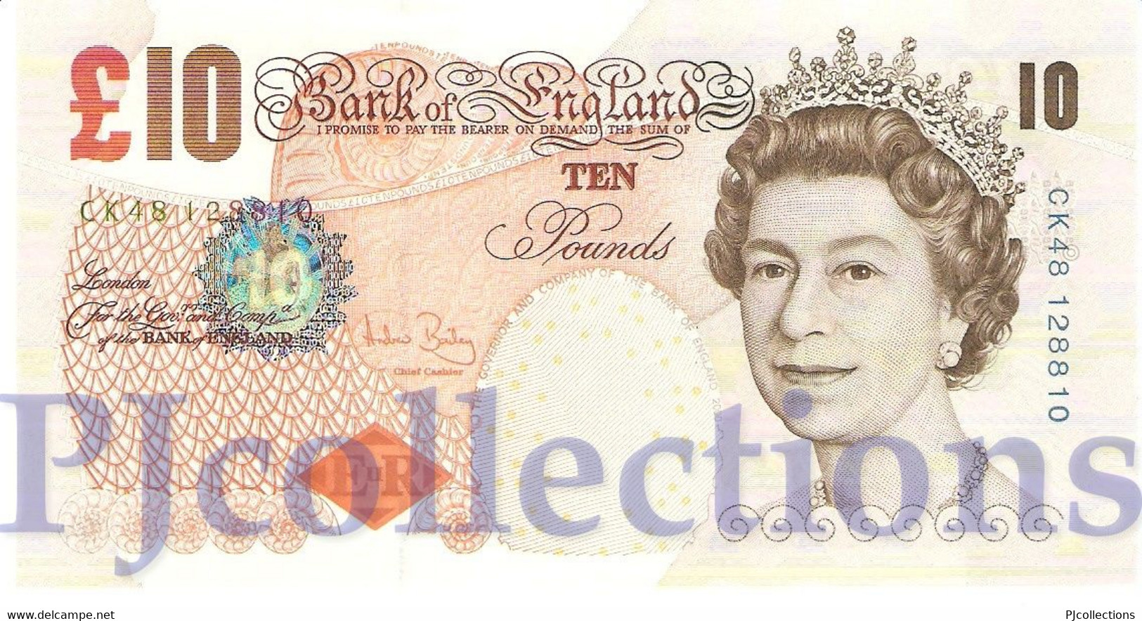 GREAT BRITAIN 10 POUNDS 2004 PICK  389c UNC - 10 Pounds