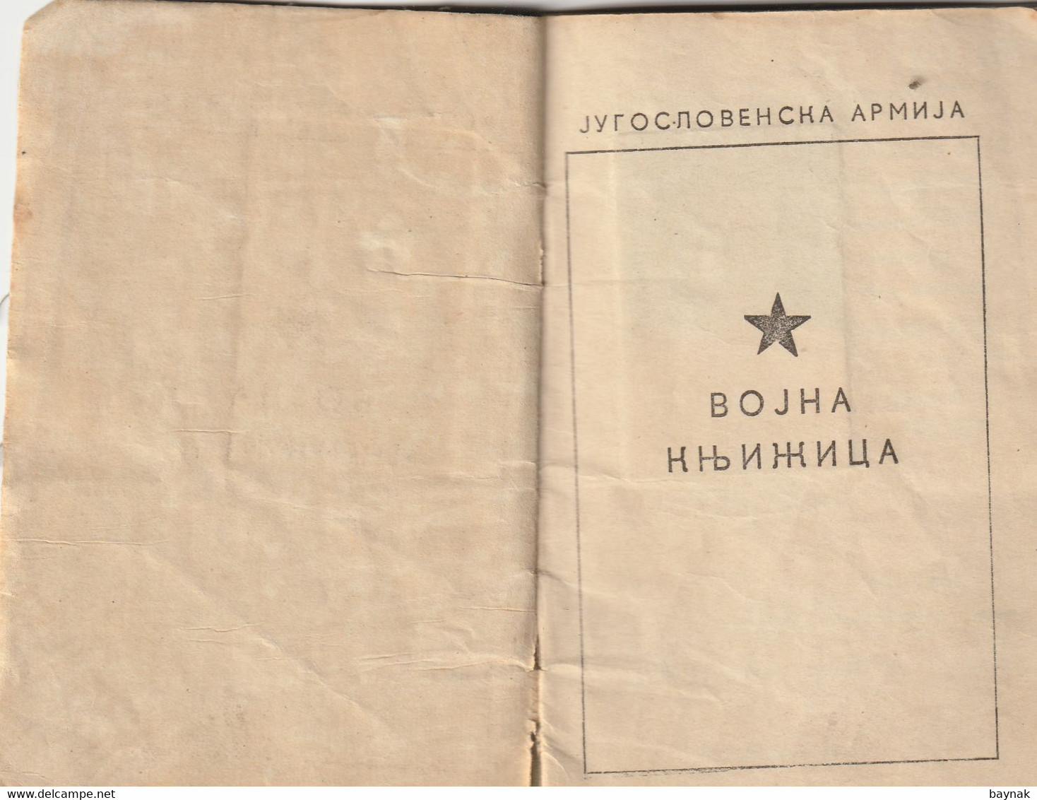 YUGOSLAVIA , CROATIA,   - JNA  -- YU ARMY  -   VOJNA KNJIZICA  --  SOLDBUCH   - MILITARY PASS  -  1946  -  VODNIK - Documents