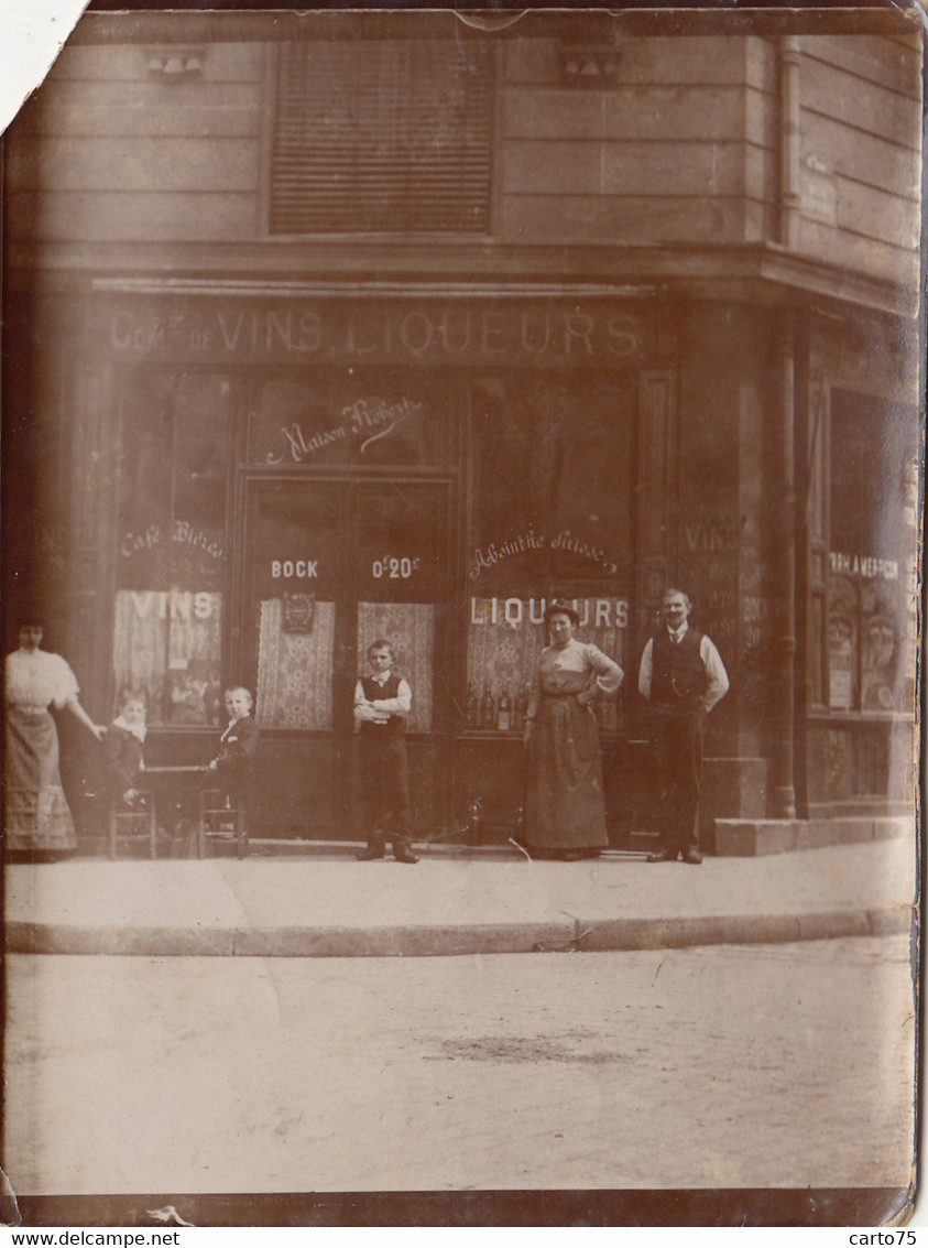 Commerce - Magasins - Café Vins Liqueurs Maison Robert - Angle Rue Littré Paris 6ème - Photographie - Cafés