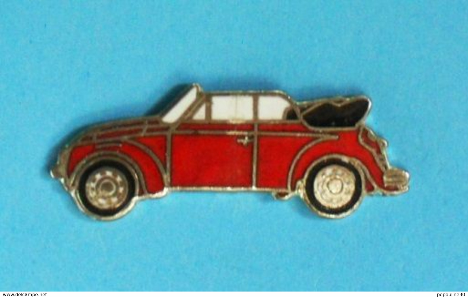 1 PIN'S  //  ** COCCINELLE - CABRIOLET / VOLKSWAGEN ** - Volkswagen