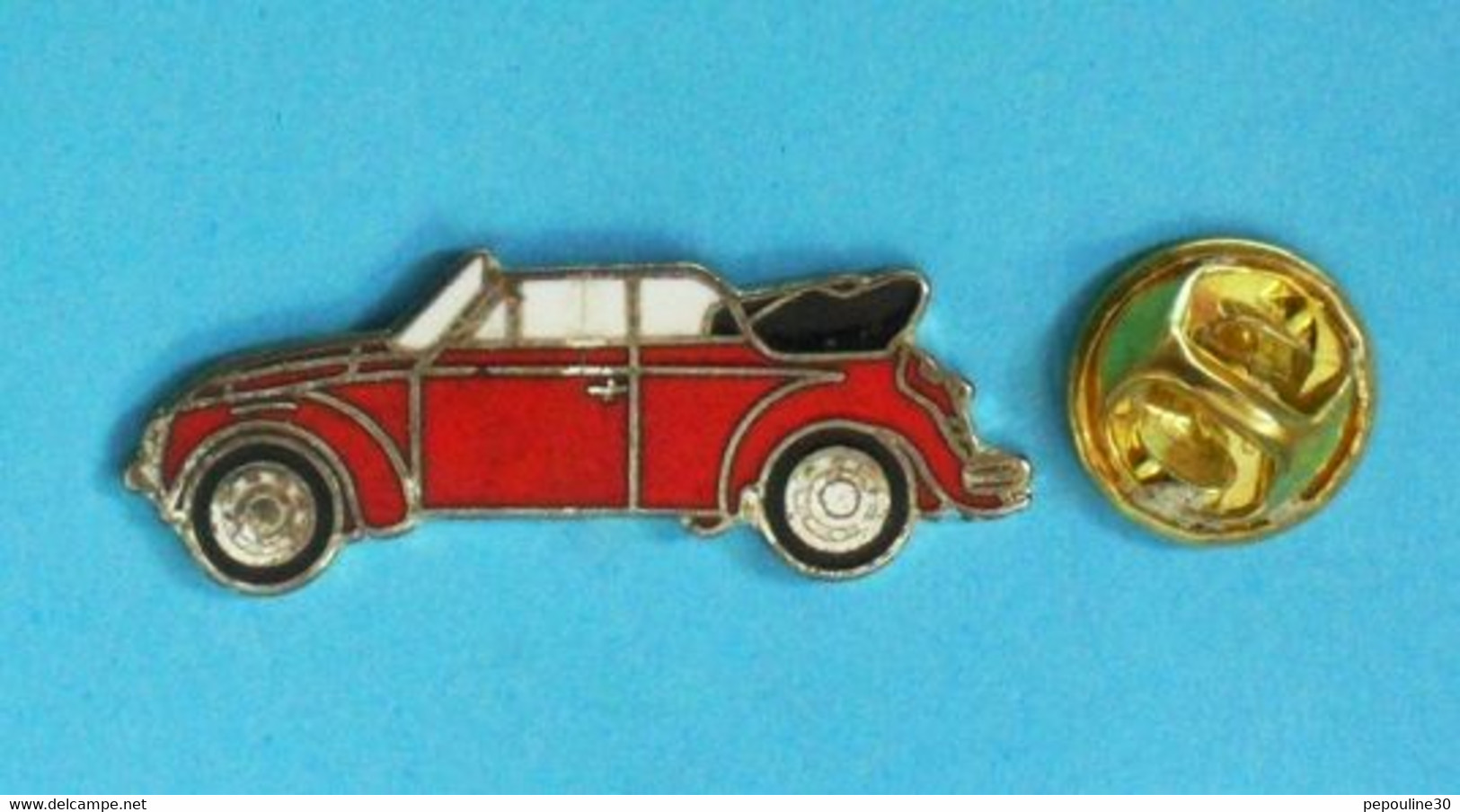 1 PIN'S  //  ** COCCINELLE - CABRIOLET / VOLKSWAGEN ** - Volkswagen