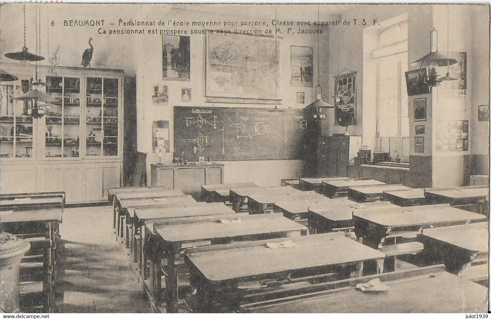 BEAUMONT ..-- Ecole Moyenne GARCONS . 1929 Vers BXL ( Mme Vve ROELANDTS . Vverso . - Beaumont