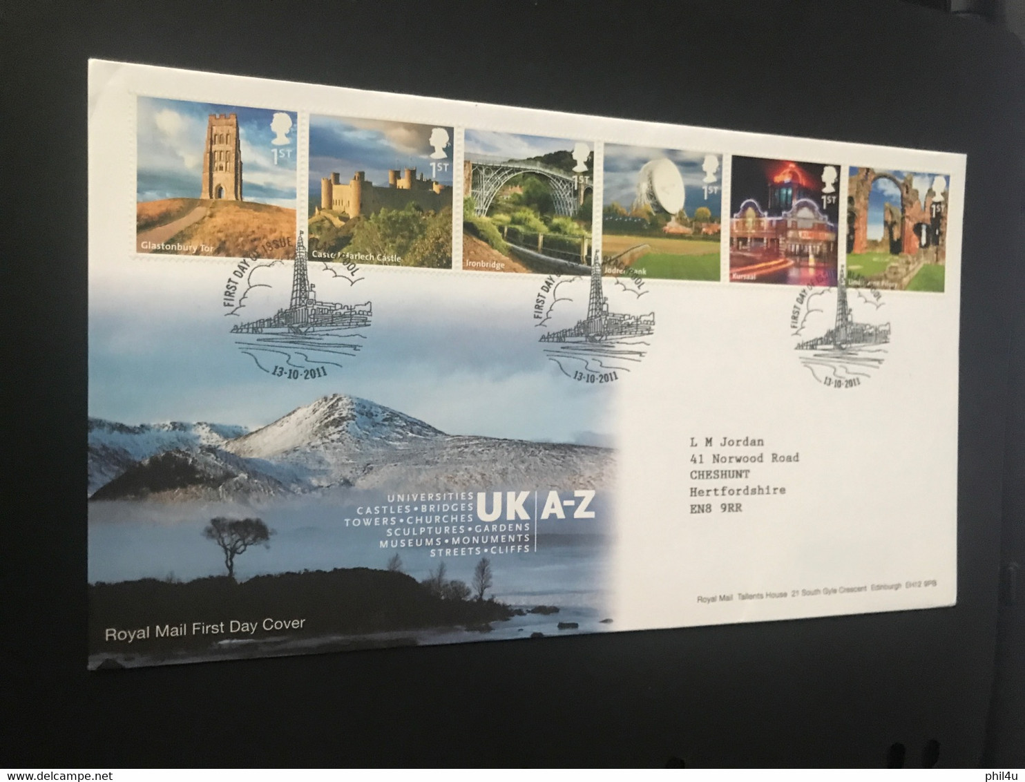 GB 3 Different Post Marks UK A-Z FDCOVERS Minor Dents Present Face £22+ Collect For Used Stamps See Photos - 2001-2010 Decimal Issues