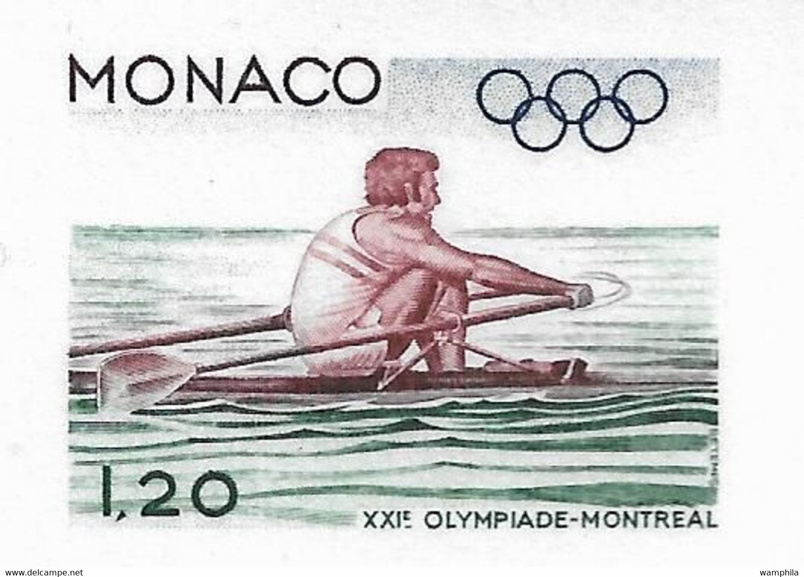 Monaco Bloc N°11a(*) Non Dentelé. J.O. De Montréal, Plongeons, Barres P., Lancé De Marteau, Aviron, Boxe. Cote 580€ - Variétés