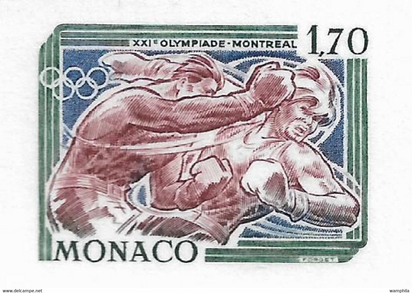 Monaco Bloc N°11a(*) Non Dentelé. J.O. De Montréal, Plongeons, Barres P., Lancé De Marteau, Aviron, Boxe. Cote 580€ - Varietà