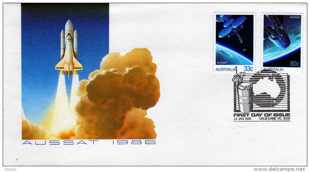 Australie : 1986 Belle Fdc AUSSAT 3 Satellites Australiens Pour La TV Les Télécom Et La Radio - Oceania