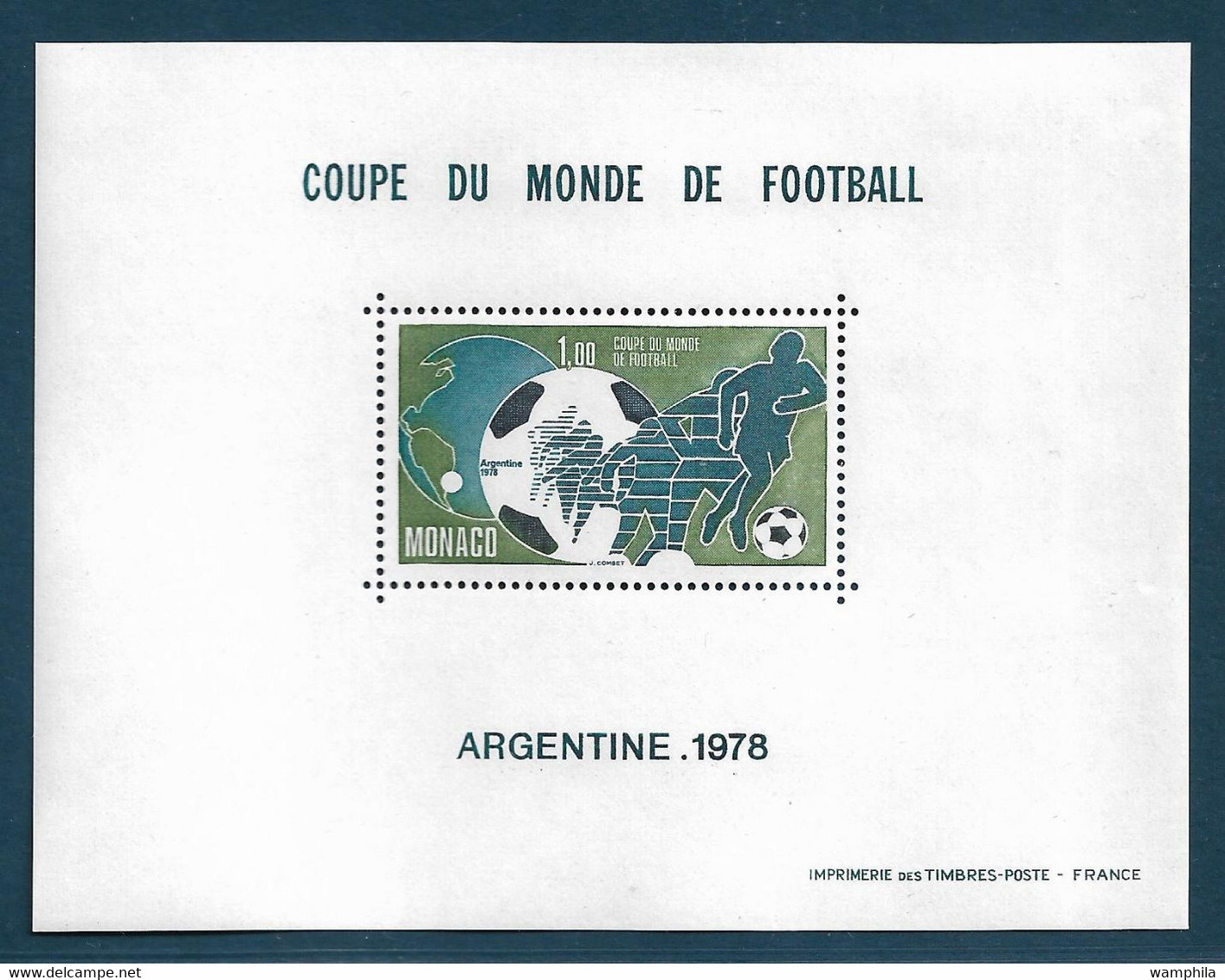 Monaco Bloc Spécial Gommé N°10**dentelé /10a** Non Dentelé, Coupe Du Monde Football 1978 En Argentine. Cote 1050€ - Unused Stamps