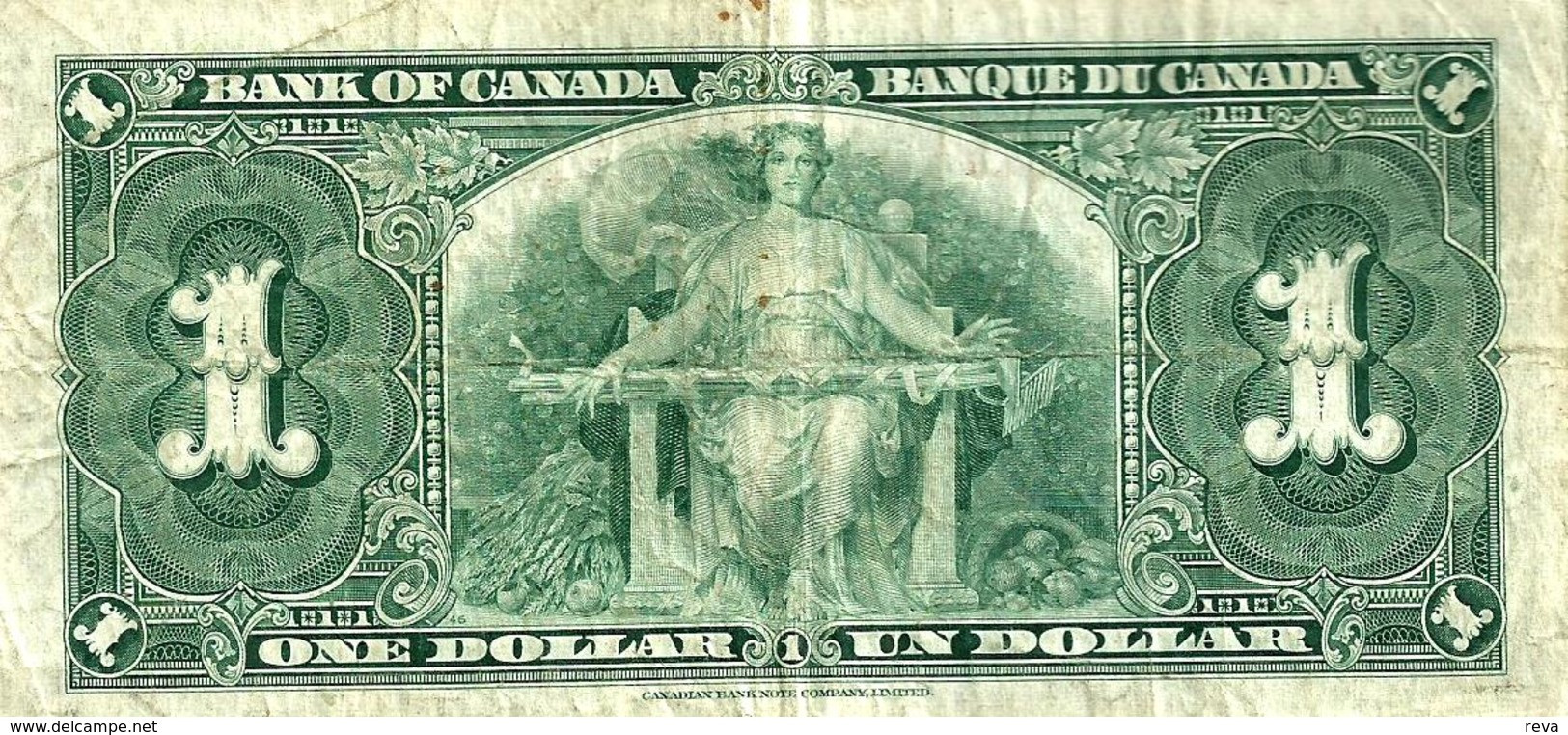 CANADA $1 DOLLAR KGVI HEAD FRONT WOMAN BACK DATED 2-1-1937 P58c SIGN. GORDON-TOWERS F+ READ DESCRIPTION - Canada