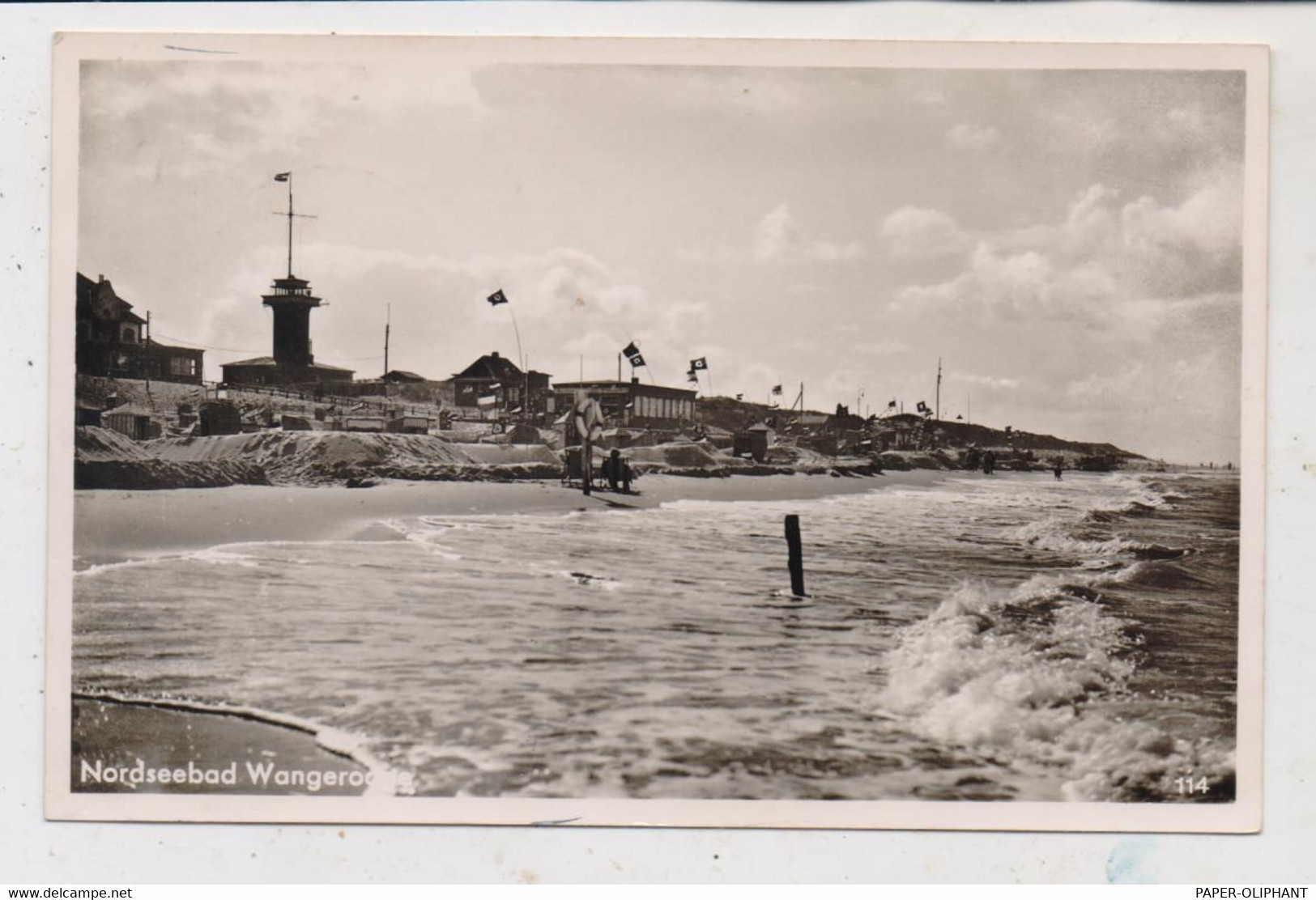 2946 WANGEROOGE, Strand, 1938, NS - Beflaggung - Wangerooge