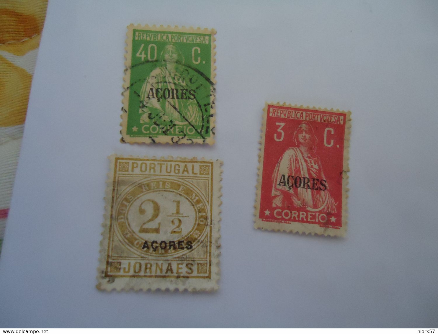 PORTUGAL   AZORES  OVERPRINT USED STAMPS - Andere & Zonder Classificatie