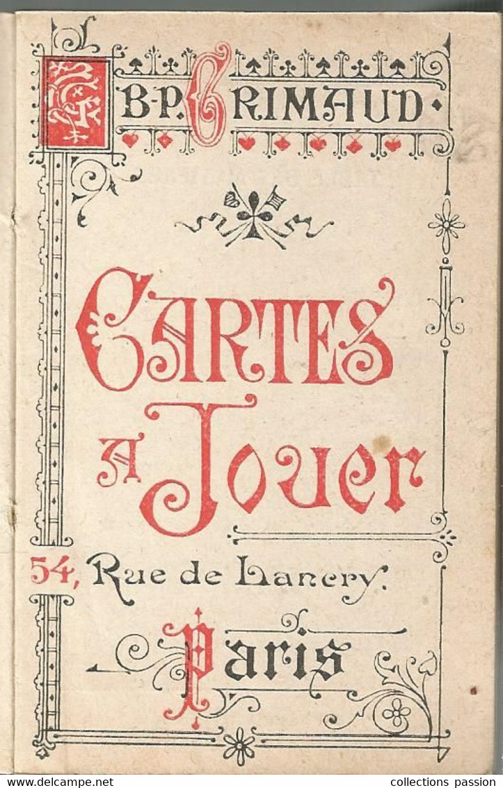 JC, Guide , Cartes à Jouer B.P. GRIMAUD , Régle Bridge, Poker Et Baccara ,130 Pages, 5 Scans , Frais Fr 3.95 E - Cartes à Jouer Classiques