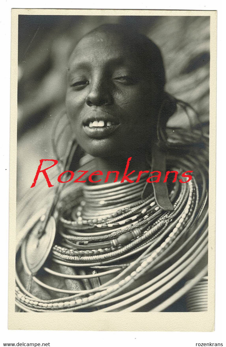 Carte Photo ZAGOURSKI Original Photo Kenya Kenia Masai Femme L'Afrique Qui Disparait Africa Ethnique CPA - Kenya