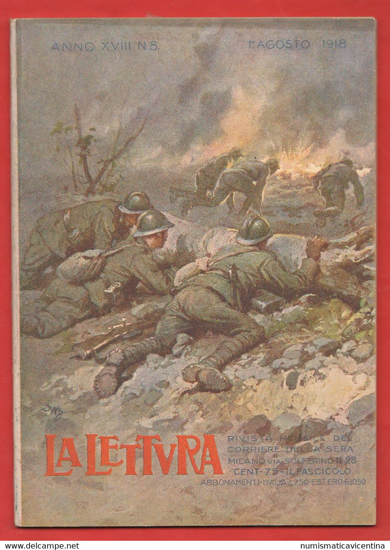 1 WW Grande Guerra Mondiale La Lettura Inserto Corriere 1918 In Buono Stato - Oorlog 1914-18