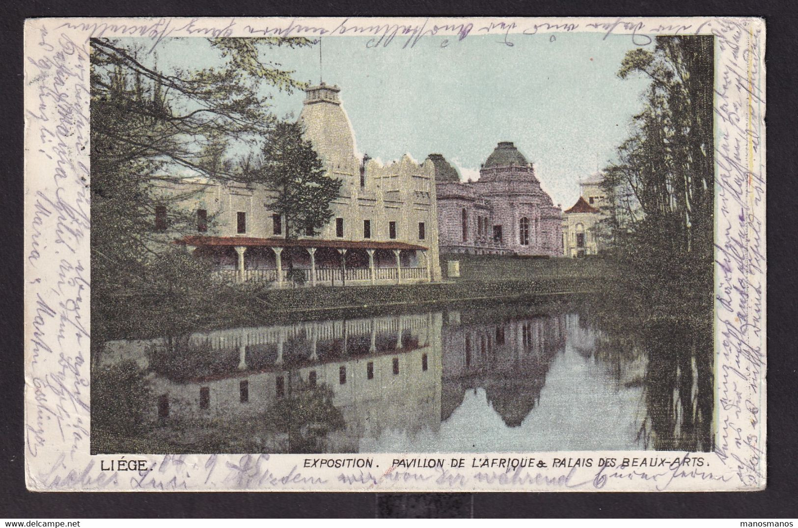 369/37 - Expo Universelle LIEGE 1905 - Carte-Vue TP Grosse Barbe LIEGE 1905 - TB Vignette De L'EXPO , Annulée à ZURICH - 1905 – Luik (België)