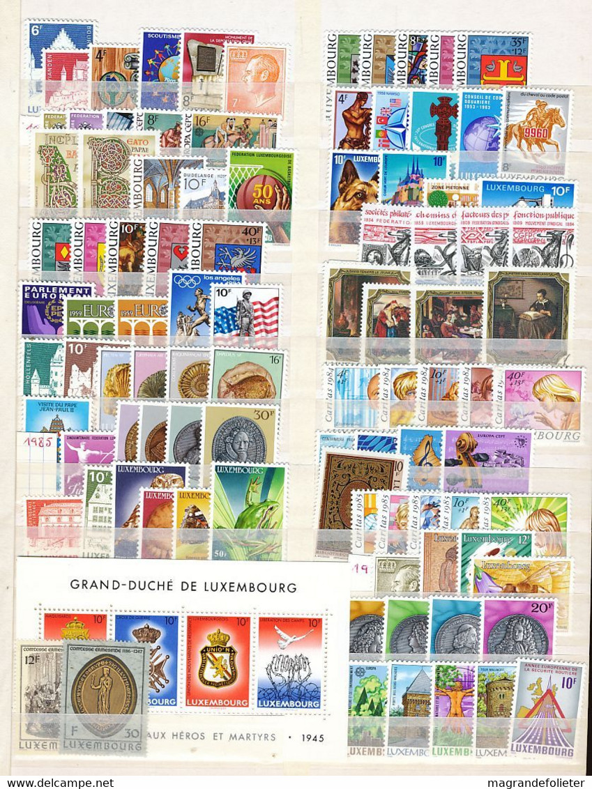 TIMBRE STAMP ZEGEL SUPERBE COLLECTION LUXEMBOURG ENTRE 1965-1996 TOUS XX CÔTE 1100 EUROS - Años Completos