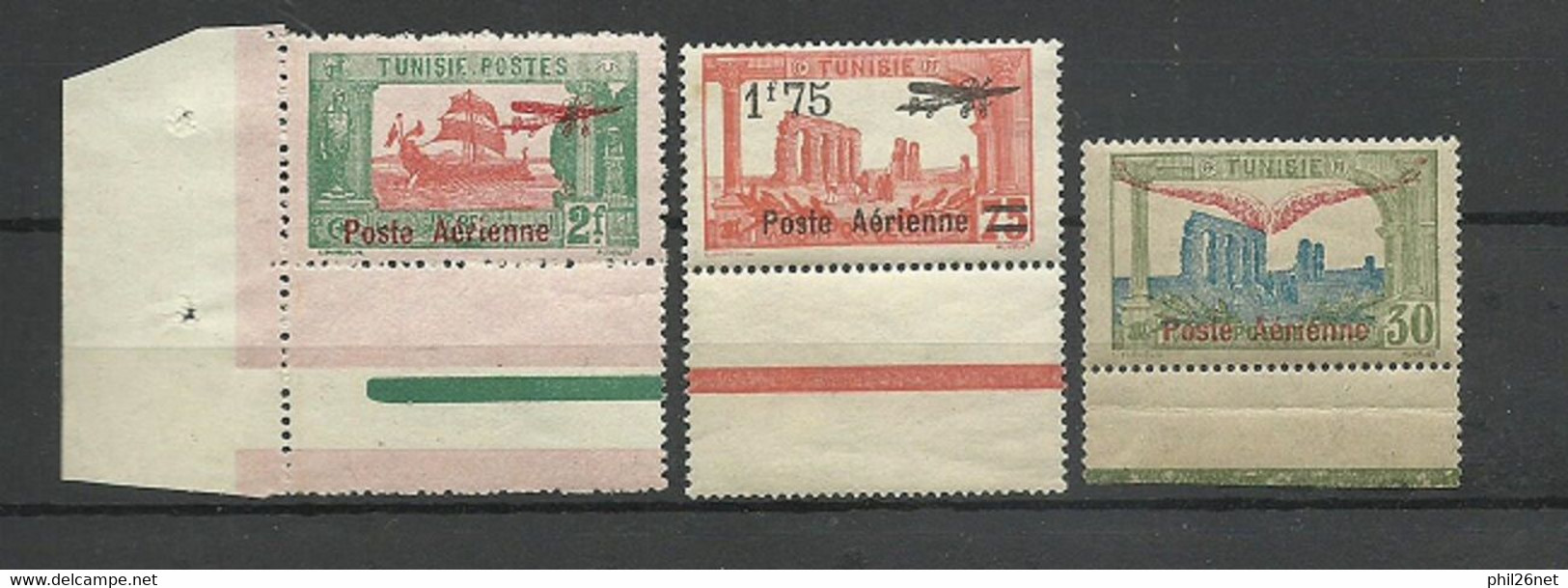 Tunisie Poste Aérienne    N° 2; 4 Et 6  Neufs * *      B/TB - Airmail