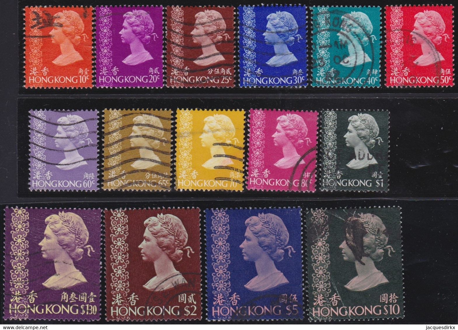 Hong Kong  .   SG  .    15 Stamps        .    O   .   Cancelled - Gebruikt