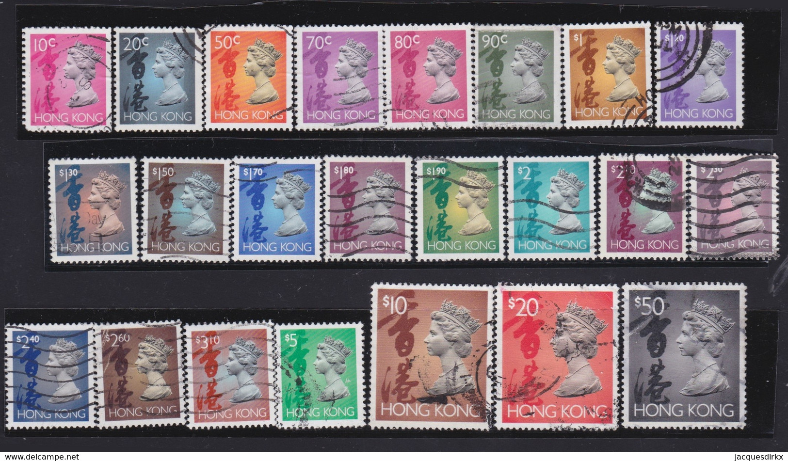 Hong Kong  .   SG  .    23 Stamps        .    O   .   Cancelled - Usati