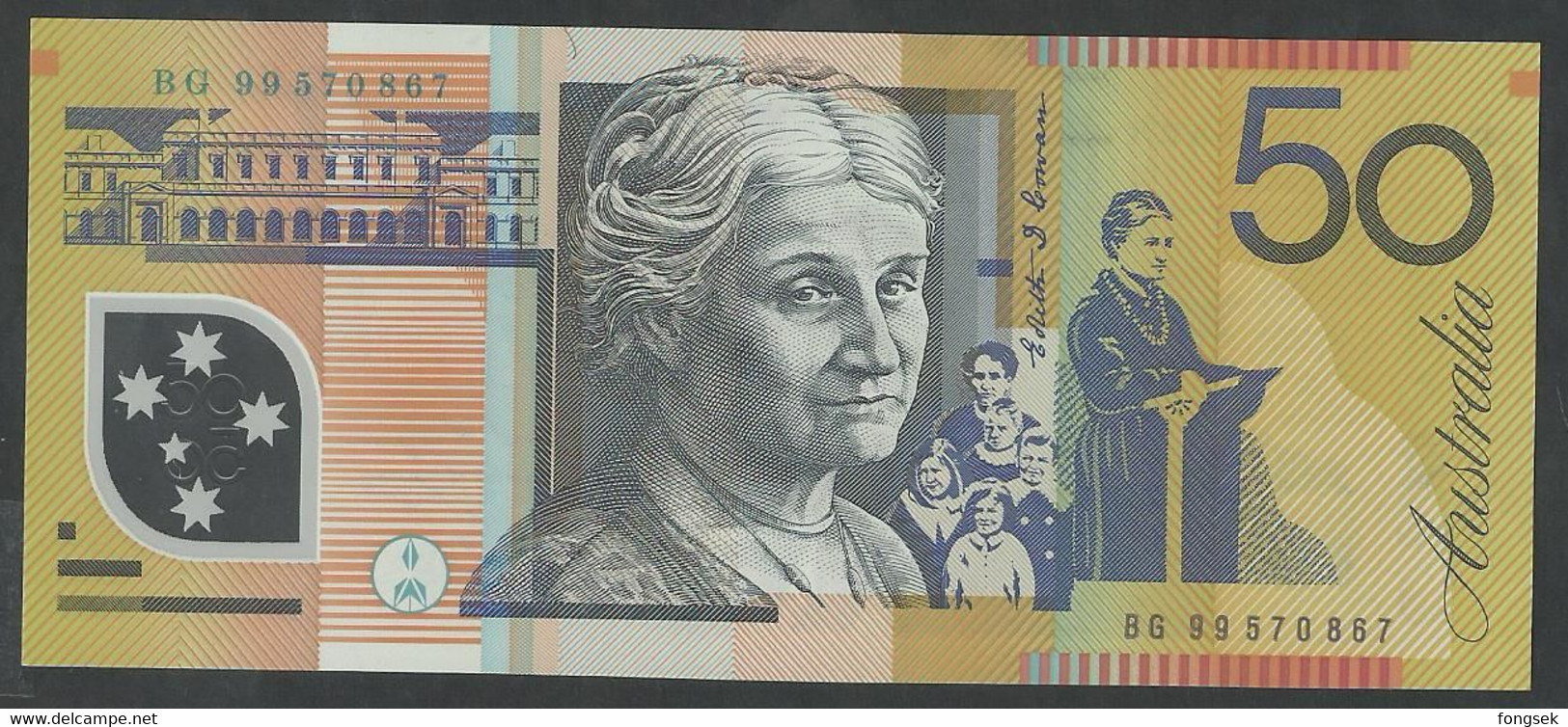 AUSTRALIA. 50 DOLLARS. (1999). E.A.EVANS / I.MACFARLANE. PREFIX BG. Pick 59b. POLYMER. UNC / NEUF. - 1992-2001 (polymer Notes)