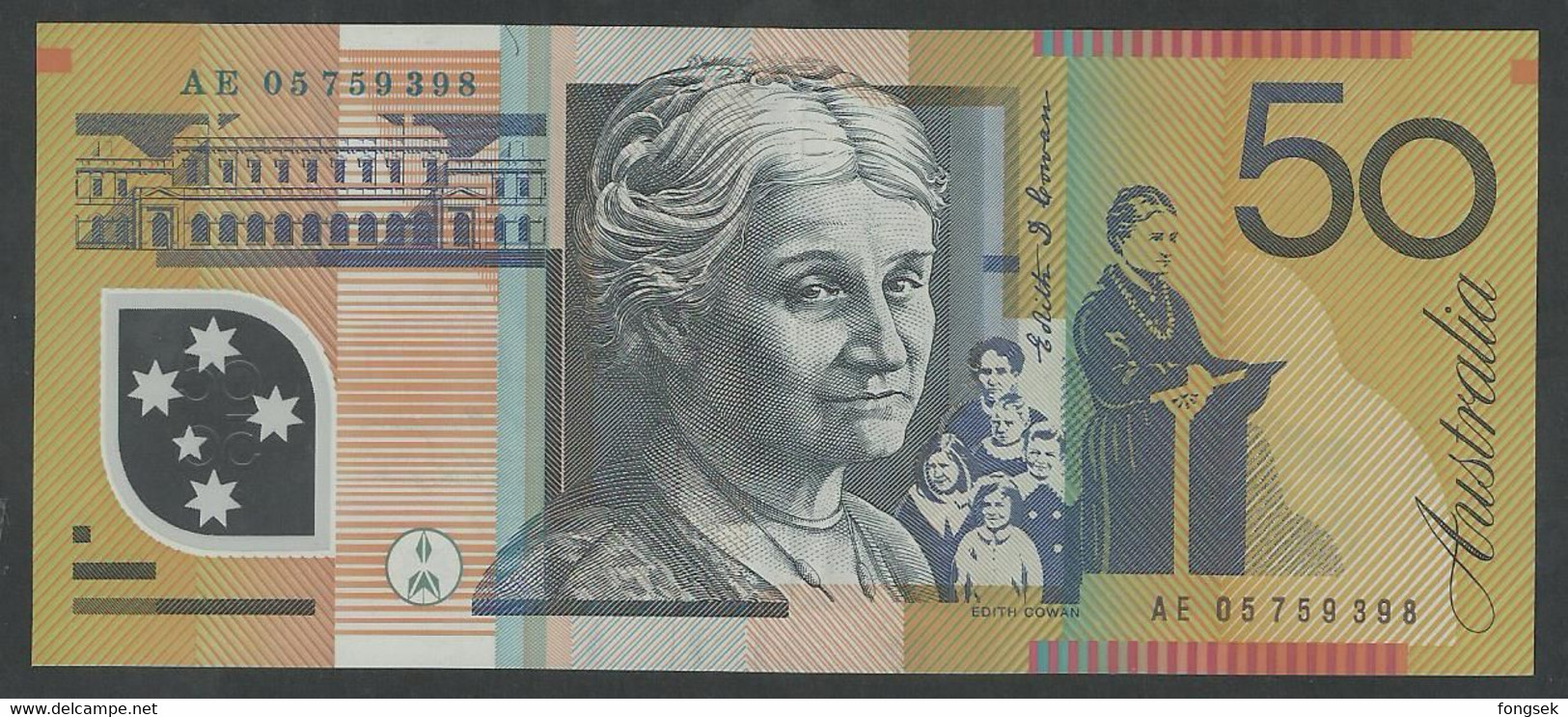 AUSTRALIA. 50 DOLLARS. (2005). I.MACFARLANE / K.HENRY. PREFIX AE. Pick 60c. POLYMER. UNC / NEUF. - 2005-... (polymer Notes)