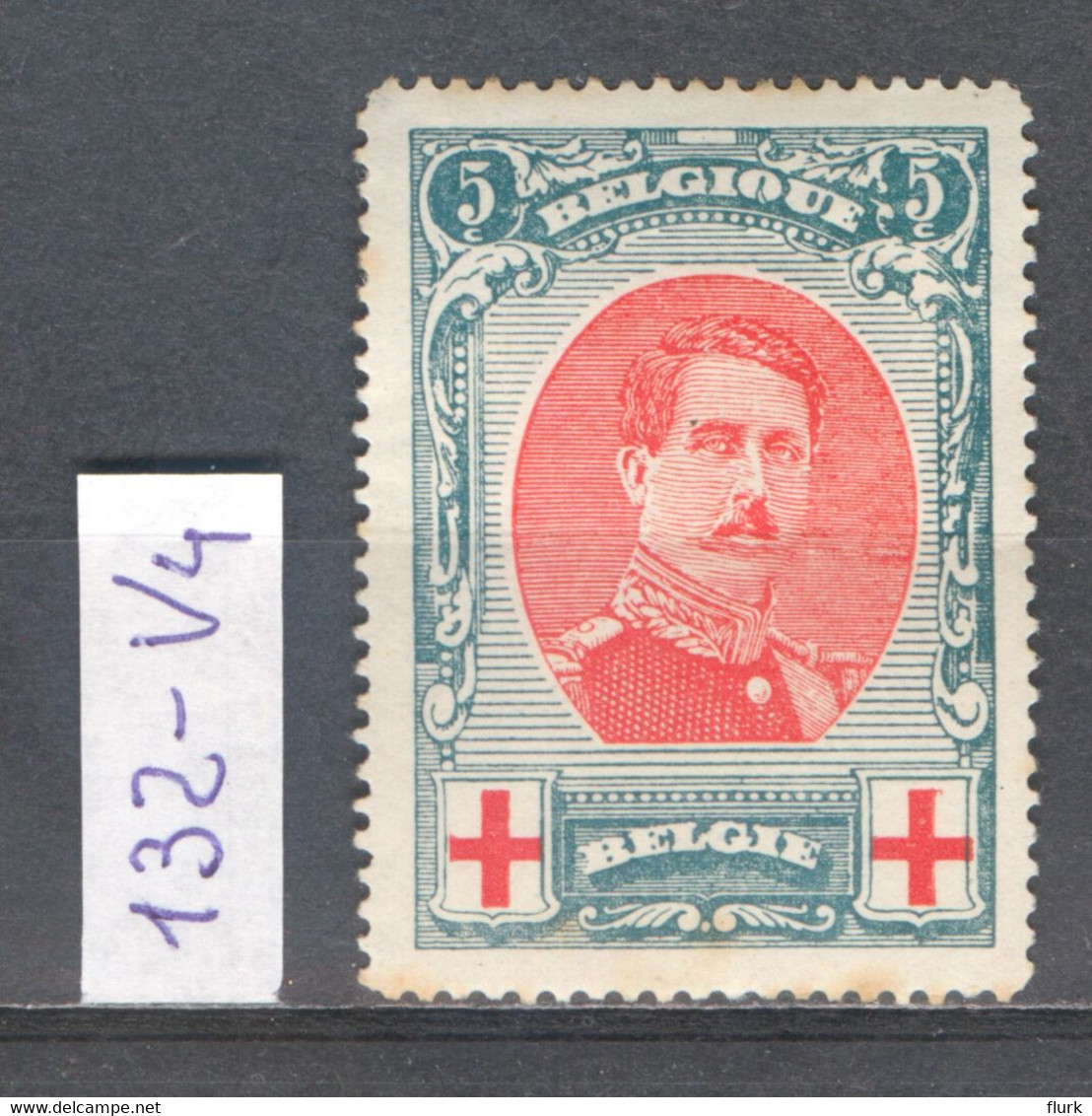 België Nr 132-V4 X Cote €27,50 - 1901-1930