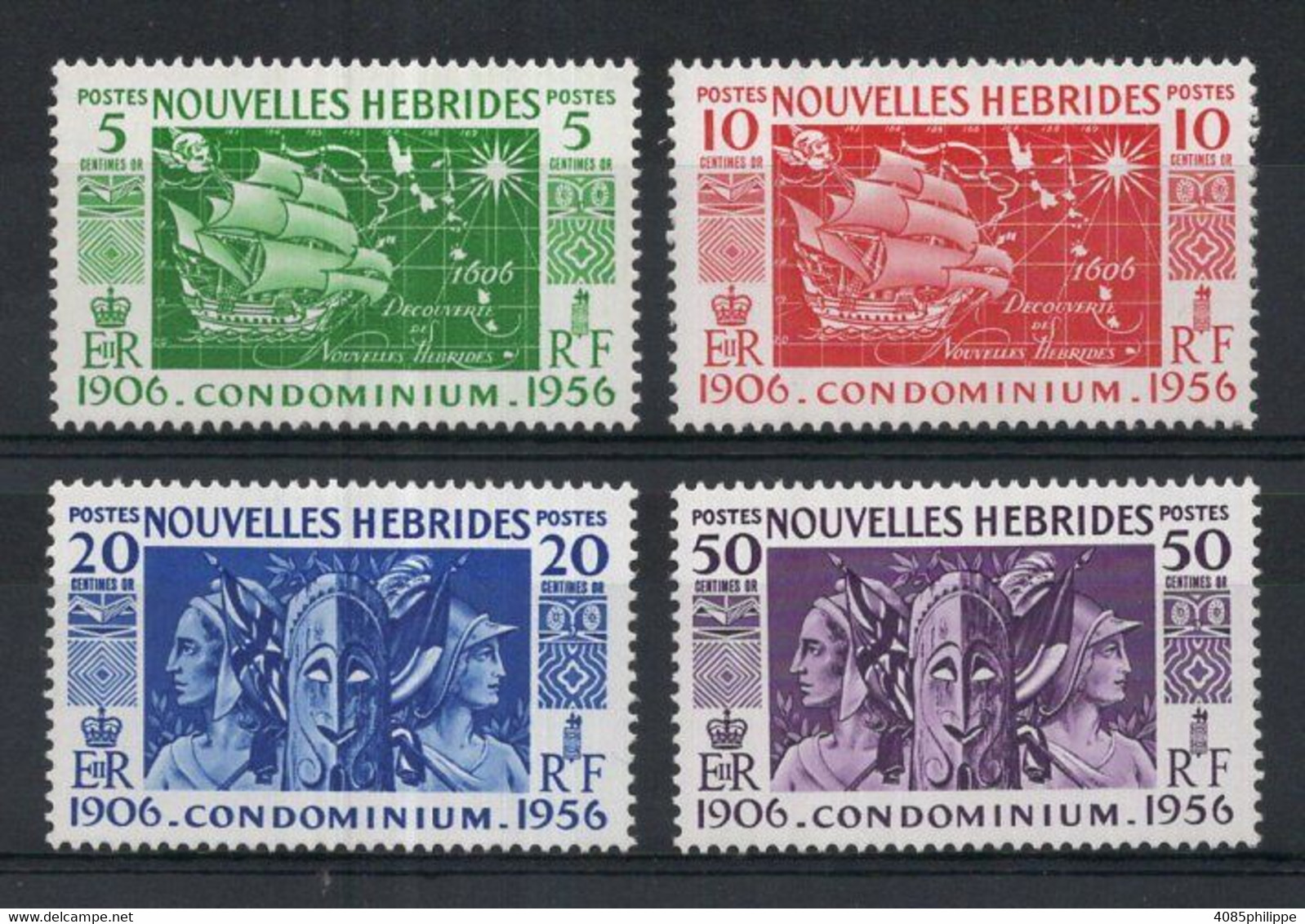 Nouvelles HEBRIDES Timbres Poste  N°167* à 170* Neufs Charnière TB Cote 8€50 - Unused Stamps