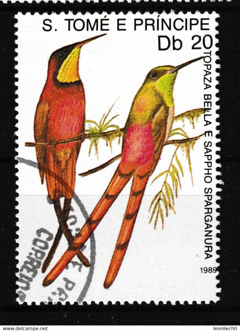 1989 S. Tomé E Principe, Topaza Pella E Sappho Sparganura - Hummingbirds