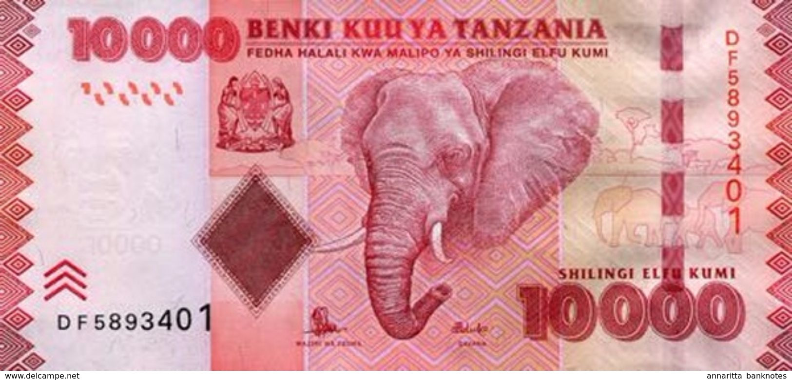 Tanzania (BOT) 10000 Shillings ND (2015) UNC Cat No. P-44b / TZ143b - Tanzanie