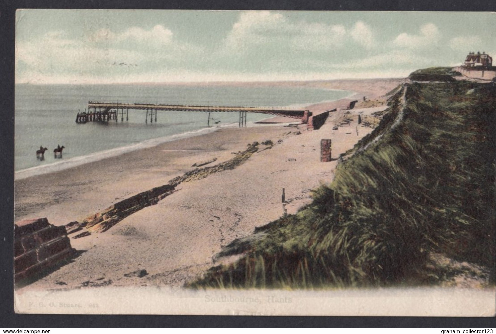 Edwardian Printed Postcard Southbourne Hants Hampshire Posted Christchurch 1906 ? - Bournemouth (hasta 1972)