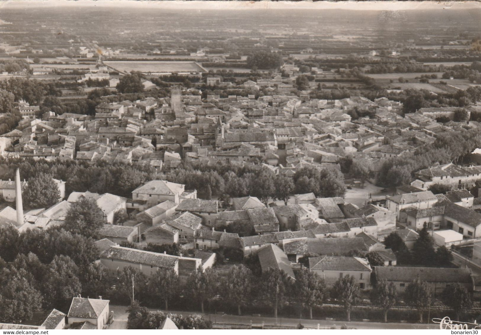 CPSM 84 MONTEUX  VUE GENERALE   AERIENNE  LES BOULEVARDS - Monteux