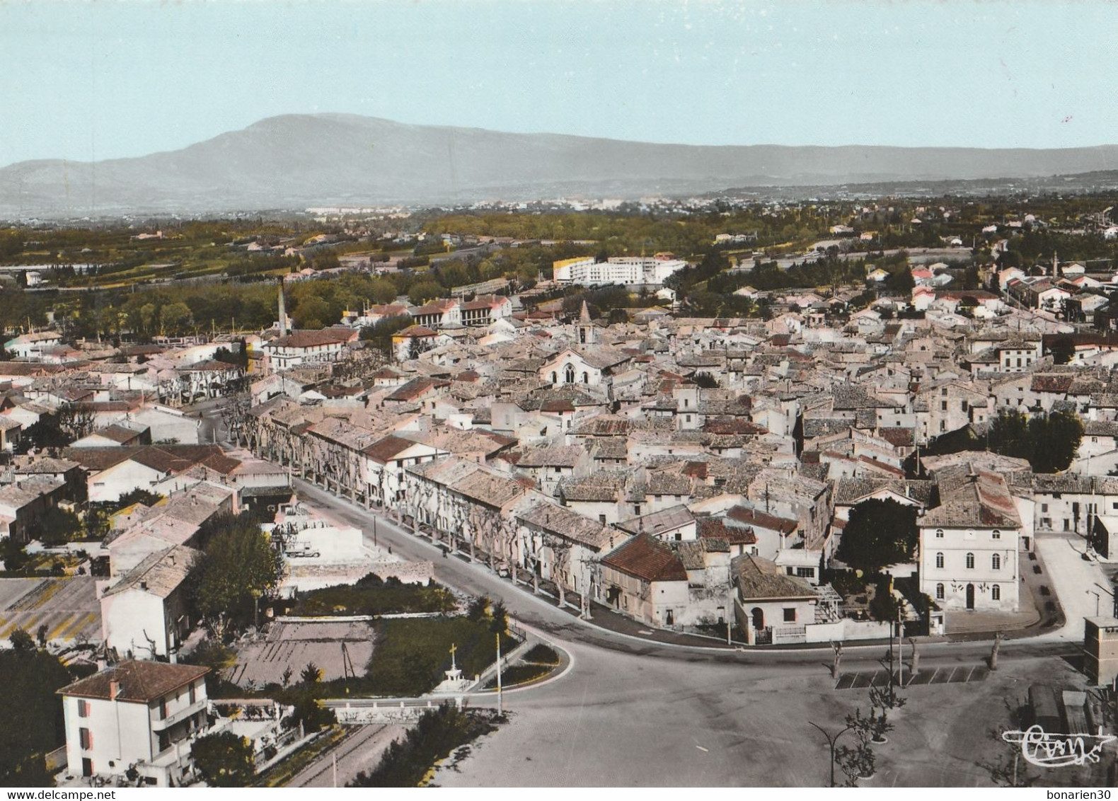 CPSM 84 MONTEUX  VUE GENERALE   AERIENNE  LE MONT-VENTOUX - Monteux