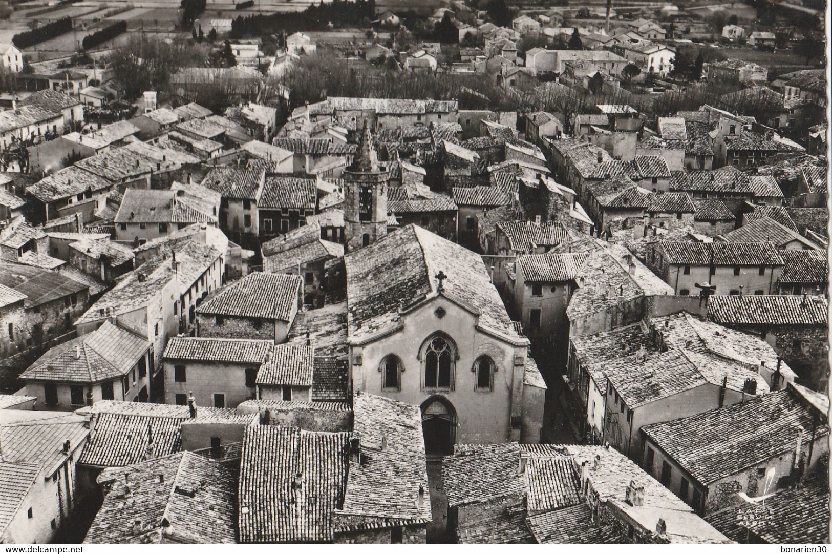 CPSM 84 MONTEUX  VUE GENERALE   AERIENNE L'EGLISE - Monteux