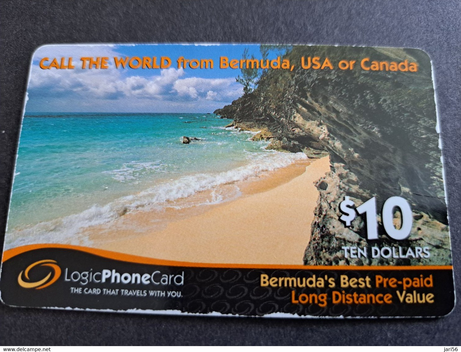 BERMUDA  $10,-  BERMUDA    LOGIC PHONECARD/ BEACH  DATE 3 /2003       PREPAID CARD  Fine USED  **10515** - Bermuda