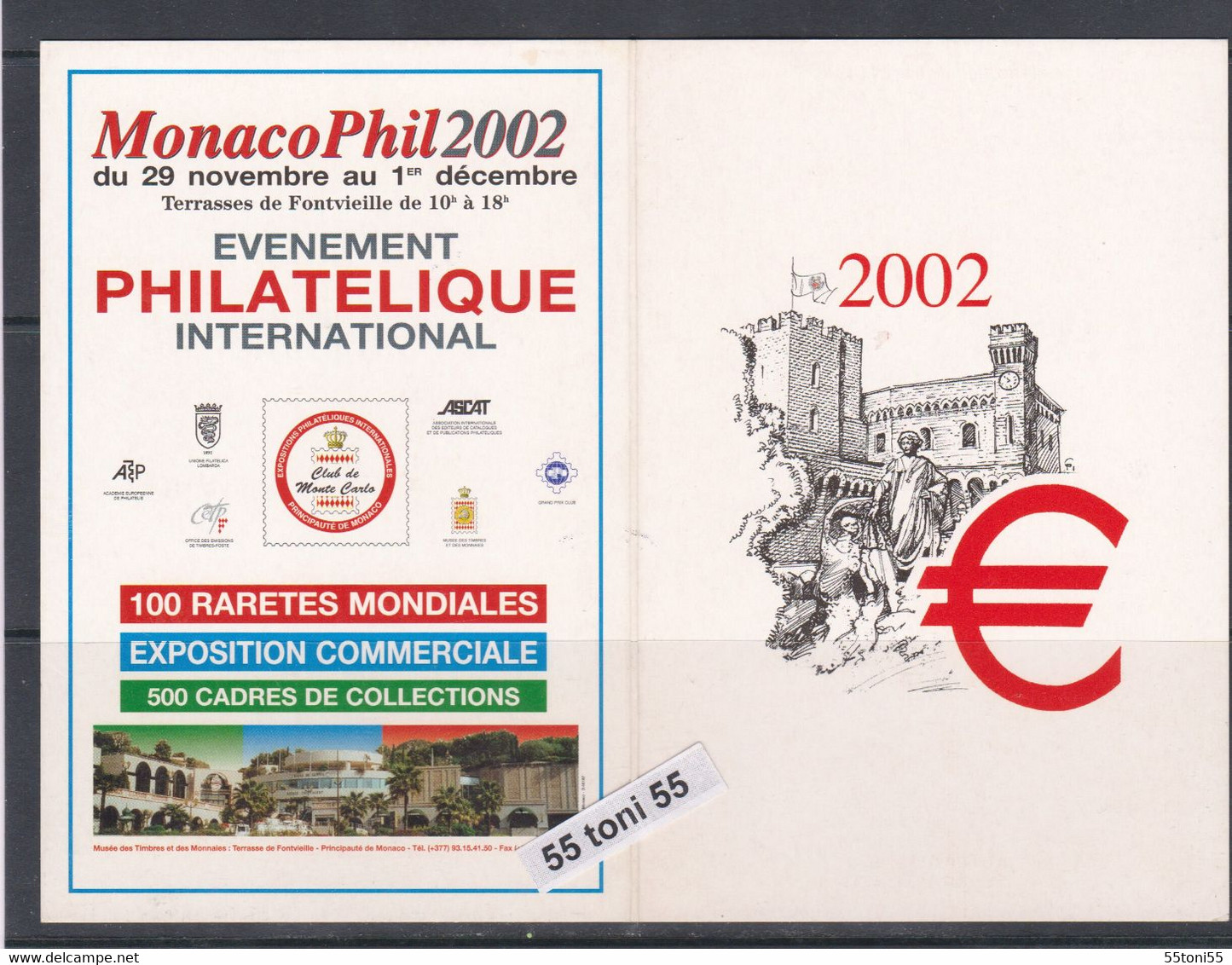 2002 MONACO  VOEUX DE LA POSTE -MonacoPhil 2002 - Briefe U. Dokumente