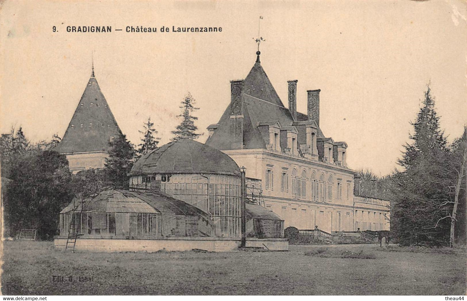 ¤¤  -   GRADIGNAN   -  Chateau De Laurenzanne   -   Carte Abimée     -   ¤¤ - Gradignan