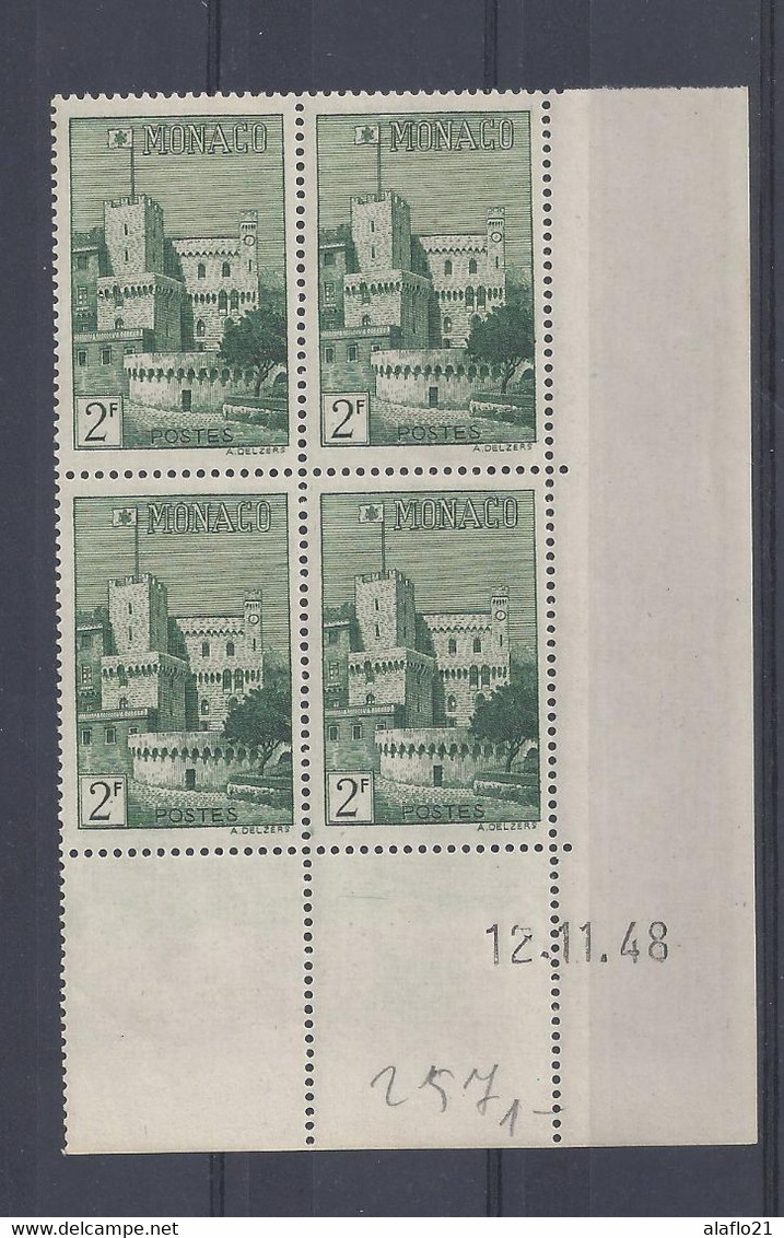 MONACO - N° 277 - Bloc De 4 COIN DATE - NEUF SANS CHARNIERE - 12/11/48 - Unused Stamps