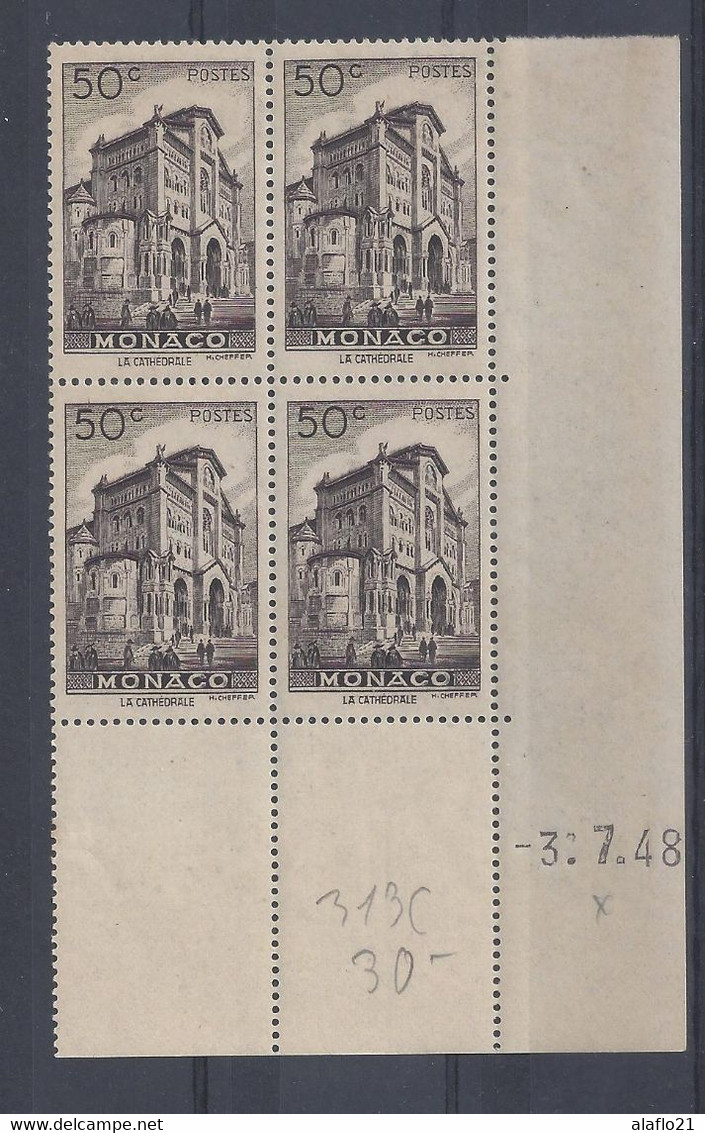 MONACO - N° 307 - Bloc De 4 COIN DATE - NEUF SANS CHARNIERE - 3/7/48 - Ongebruikt