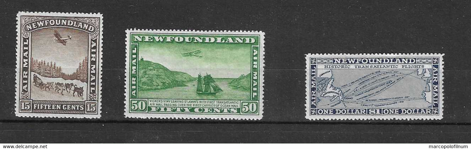 NEWFOUNDLAND 1931 - CATAL. ST. GIBBONS N.195/97 - LIGHTLY HINGED - - 1908-1947