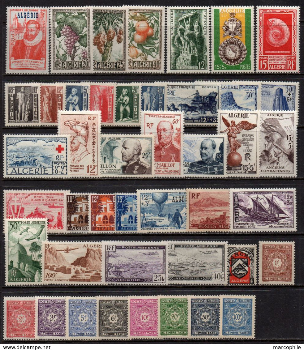 ALGERIE / 1946-1957 ENSEMBLE DE TIMBRES ** - MNH / COTE +145.00 € (ref 3459F) - Collections, Lots & Series