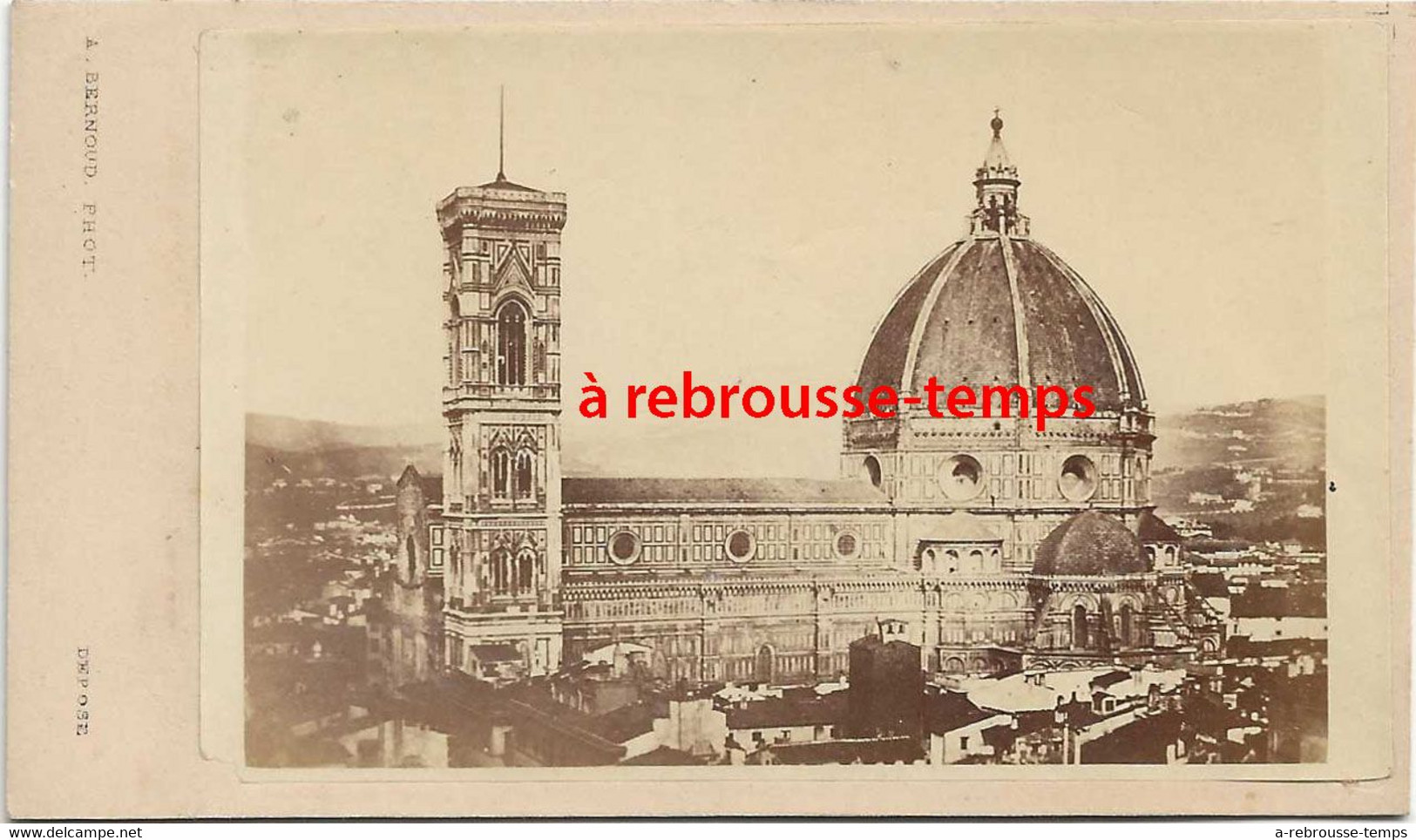 CDV Italia-Italie- Firenze-Florence-par Alphonse Bernoud-la Cathédrale - Places