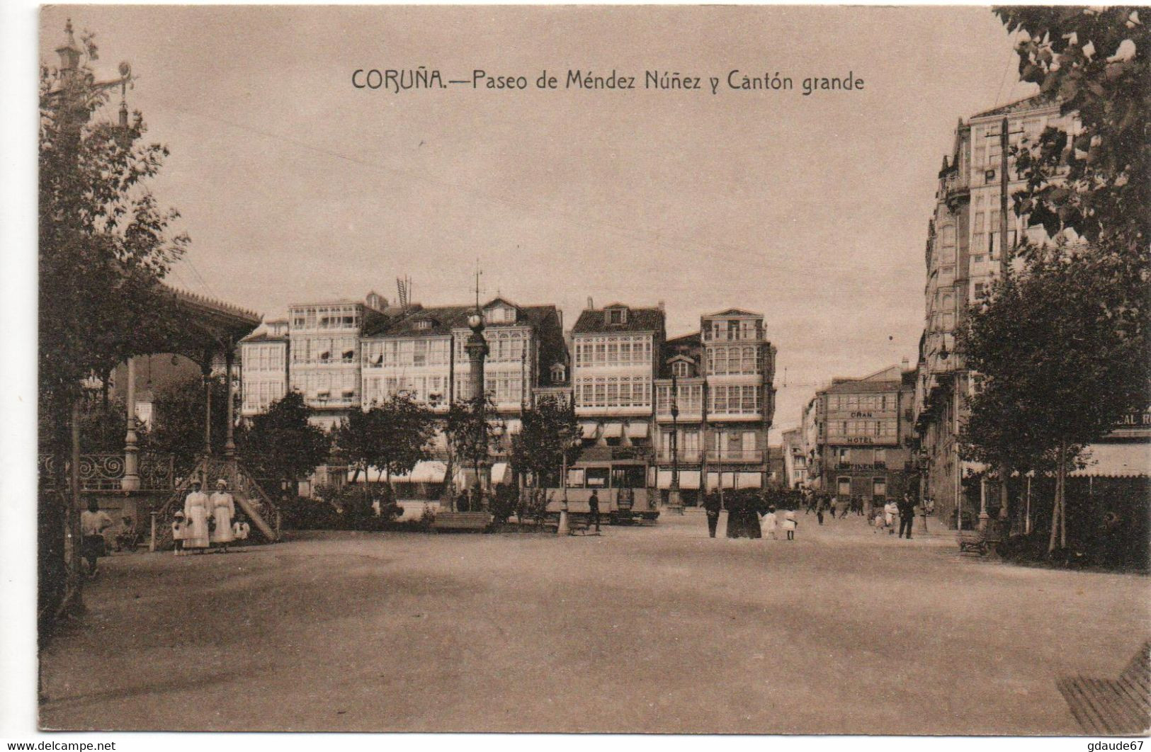 LA CORUNA - PASEO DE MENDEZ NUNEZ Y CANTON GRANDE - La Coruña