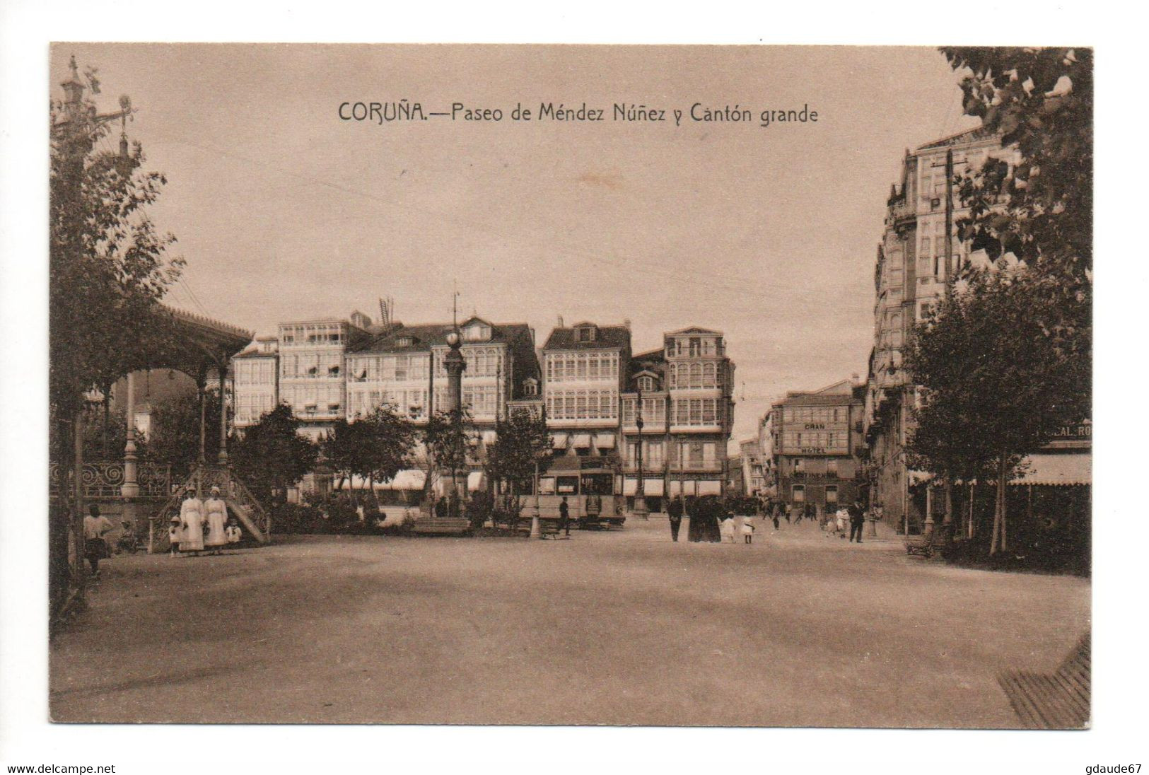 LA CORUNA - PASEO DE MENDEZ NUNEZ Y CANTON GRANDE - La Coruña