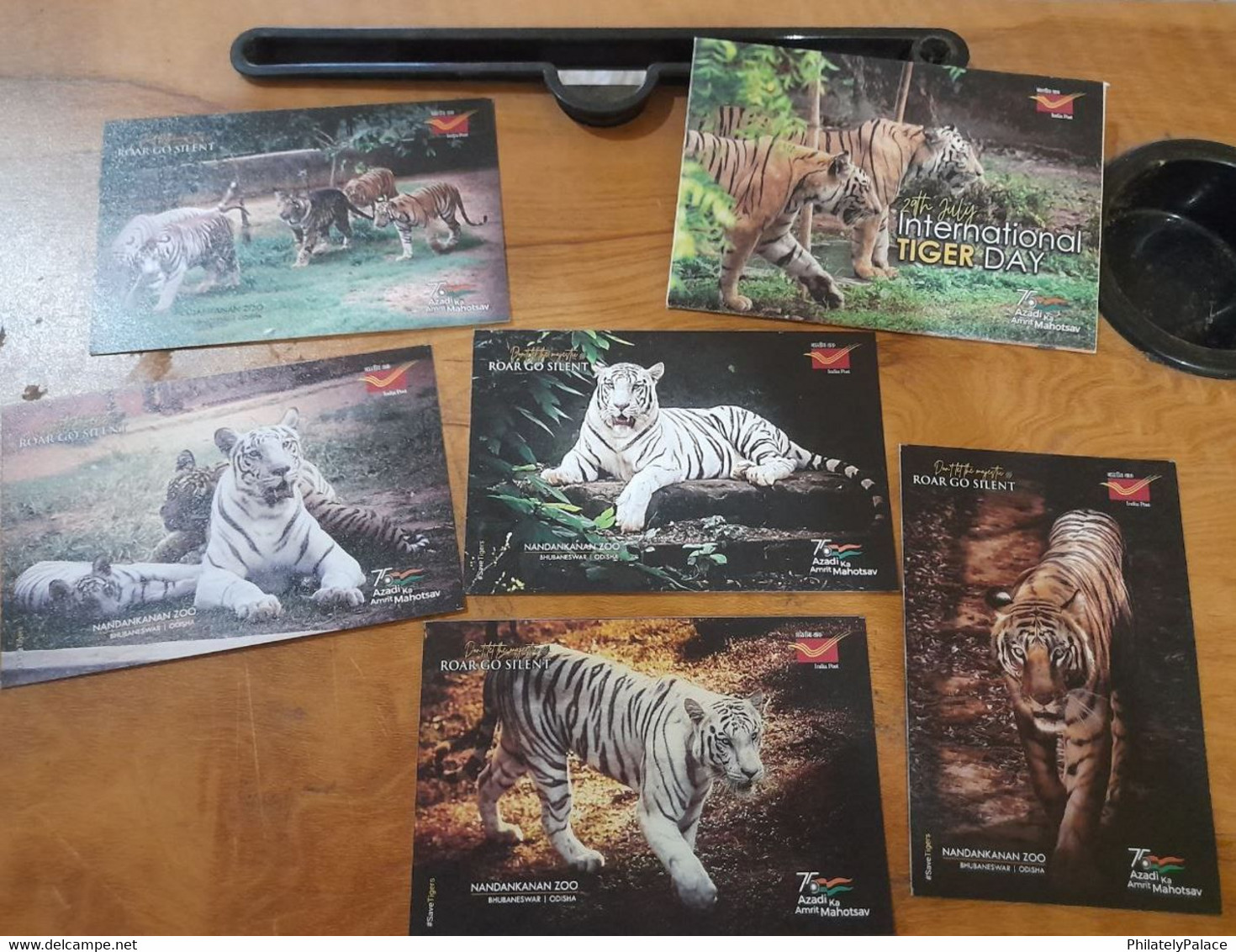 India 2022 Nandankanan Zoological Park , International Tiger Day,  5 Postcards Pack Set + Case , MNH(**) Inde Indien - Lettres & Documents