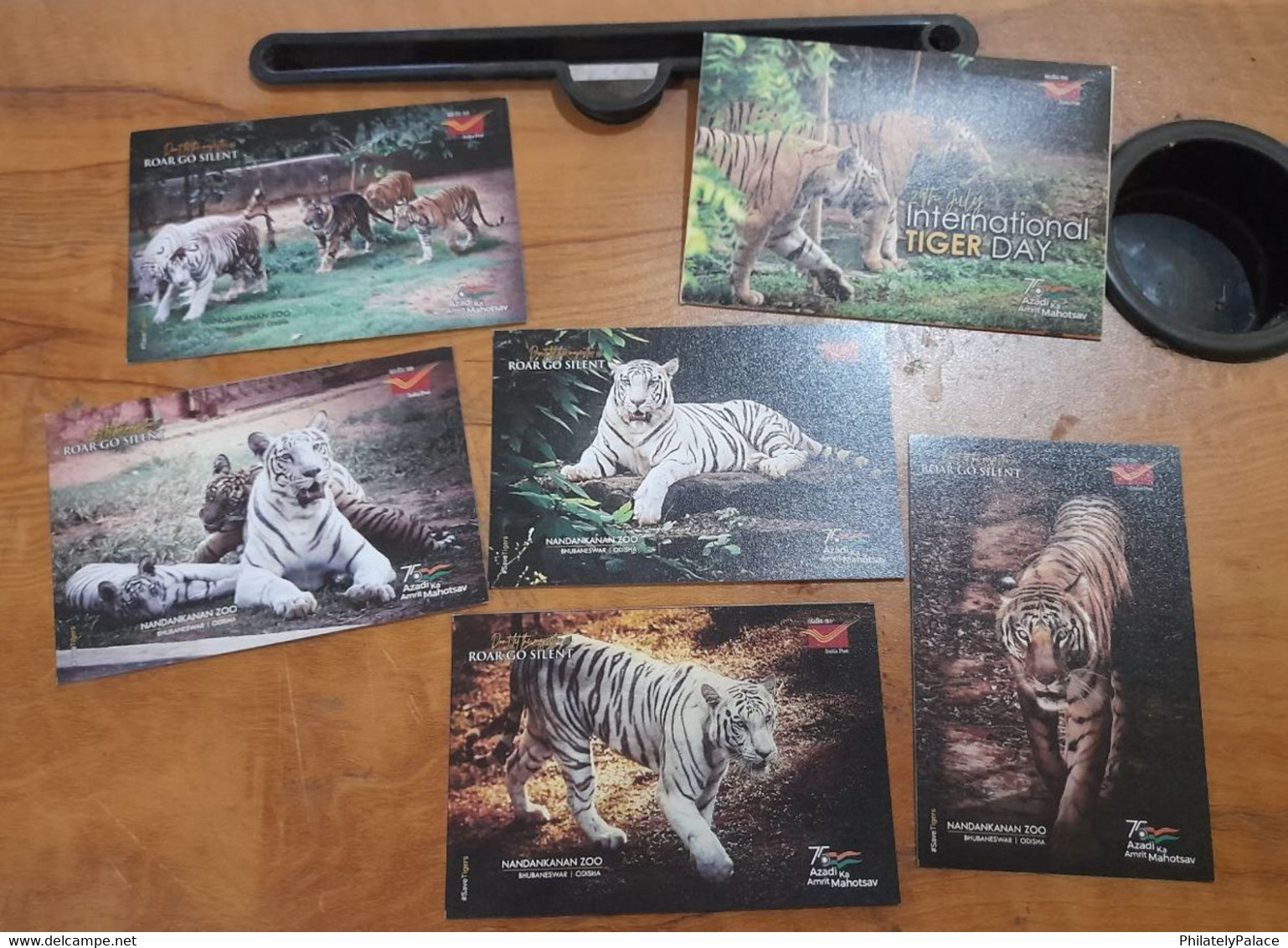 India 2022 Nandankanan Zoological Park , International Tiger Day,  5 Postcards Pack Set + Case , MNH(**) Inde Indien - Covers & Documents