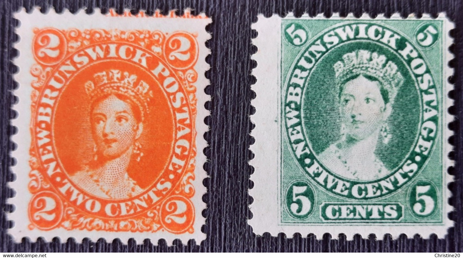 Canada Nouveau-Brunswick 1860/63 N°5/6 (*)TB Cote 55€ - Nuevos