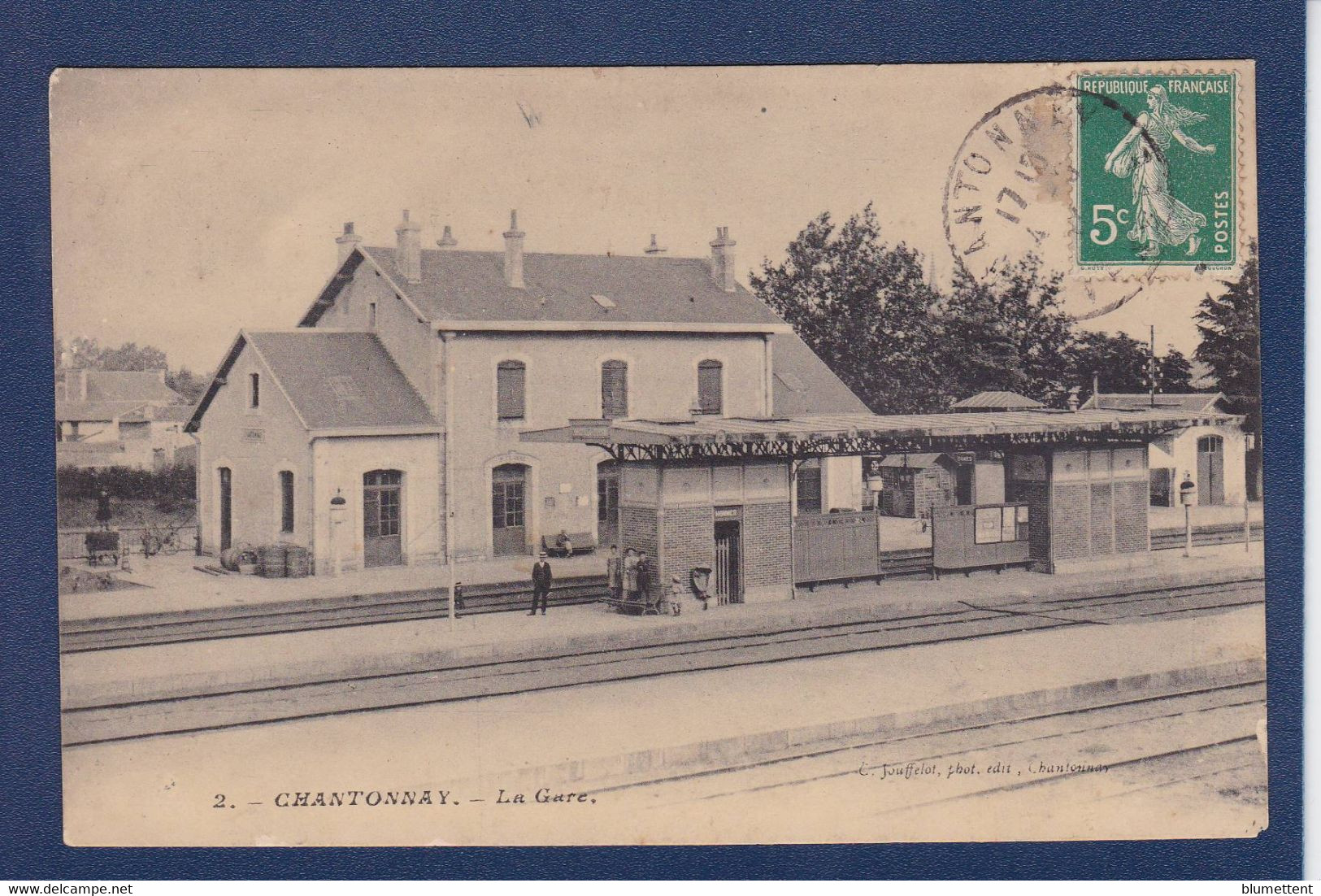 CPA [85] Vendée > Chantonnay Gare Train Station Chemin De Fer Circulé - Chantonnay