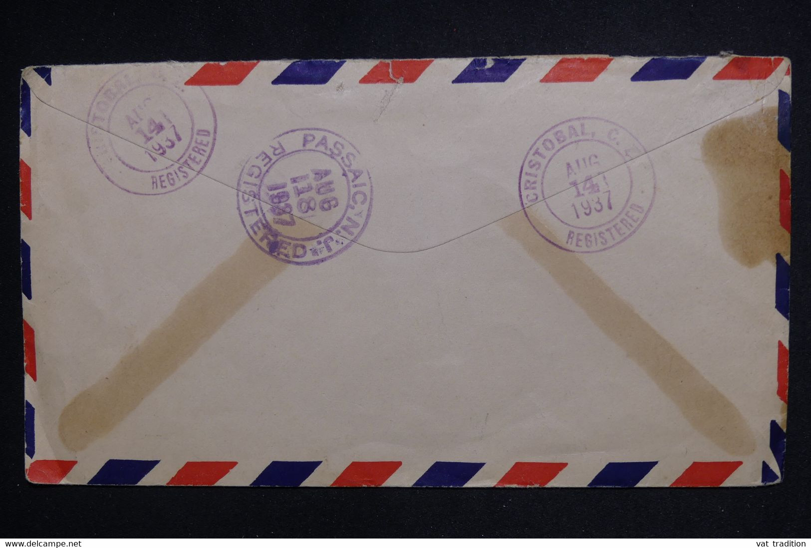 CANAL ZONE - Enveloppe De Cristobal Pour Passaic En 1937  - L 128132 - Kanalzone