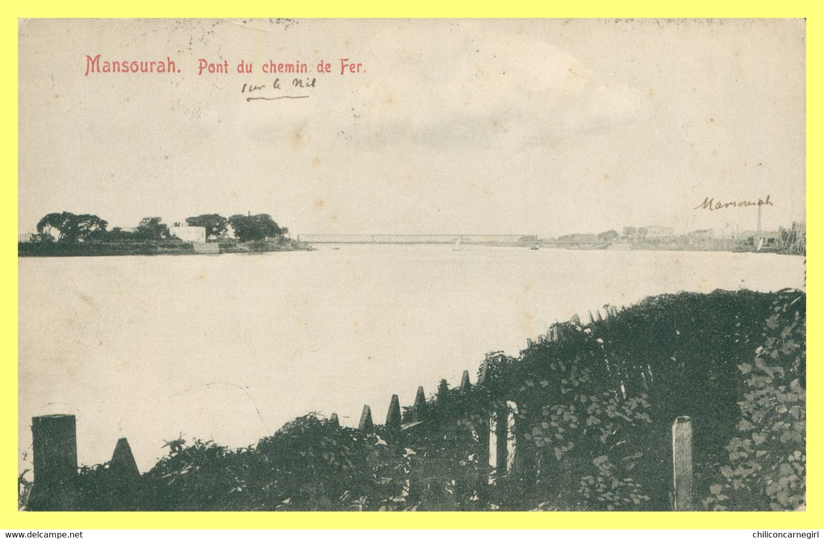 MANSOURAH - Pont Du Chemin De Fer - Voyagée Vers TONGRES ( B ) - Edit. RUDMANN N° 715 - Alexandria 1910 - Mansourah